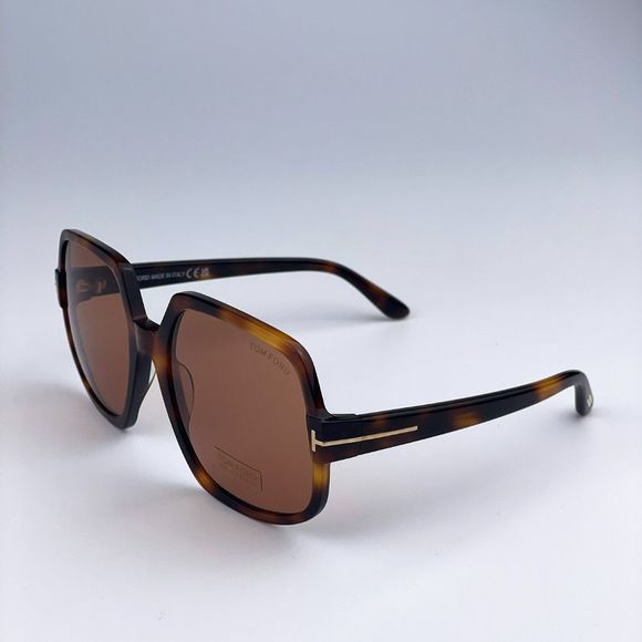 Tom Ford FT0992 DELPHINE 52E Sunglasses Havana Brown Oversized Women - Picture 9 of 12
